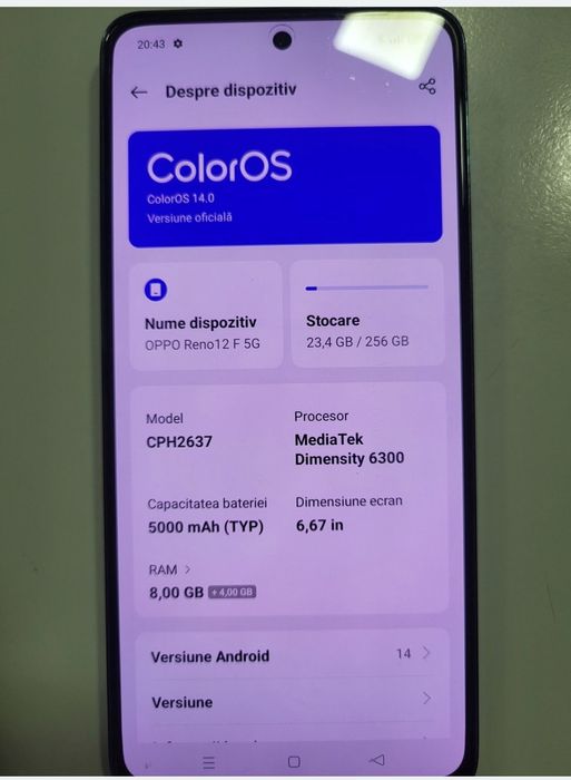 Vând Oppo reno 12F