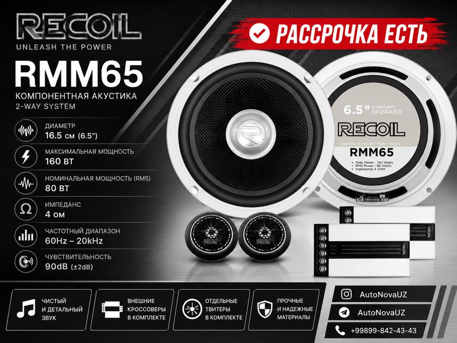 Teyes by RECOIL Динамик RMM65 16.5см 80Вт Naqd Nasiya