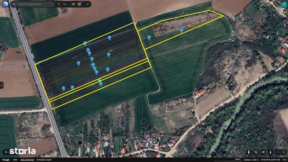 Teren intravilan de vanzare/inchiriere DN1 Ciolpani Ilfov