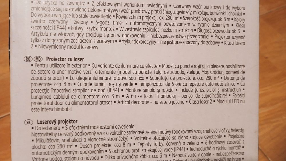 Proiector laser lumini Craciun exterior/interior