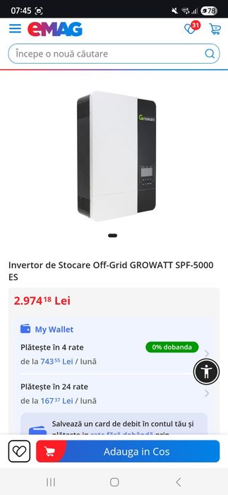 Growatt spf-5000 es