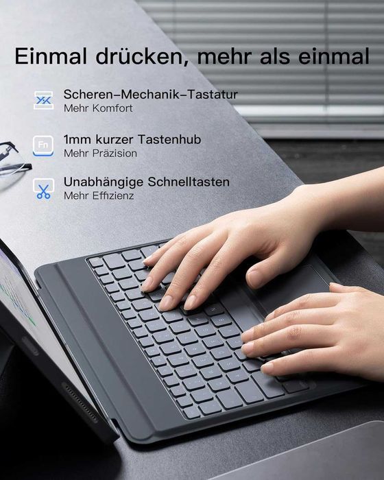 Калъф за клавиатура Inateck, съвместим с iPad Pro 12,9 инча