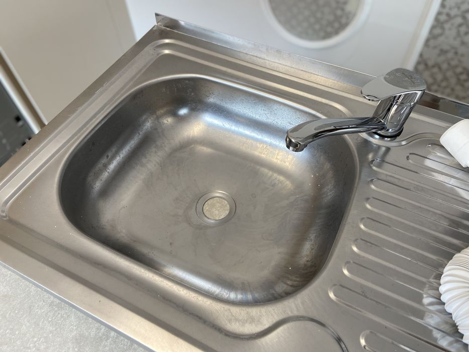 Set chiuveta bucatarie inox cu baterie (800x500cm