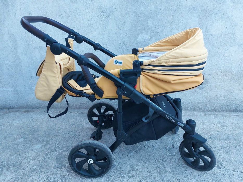 Бебешка количка 2 в 1 TUTIS VIVA LIFE, ЖЪЛТА