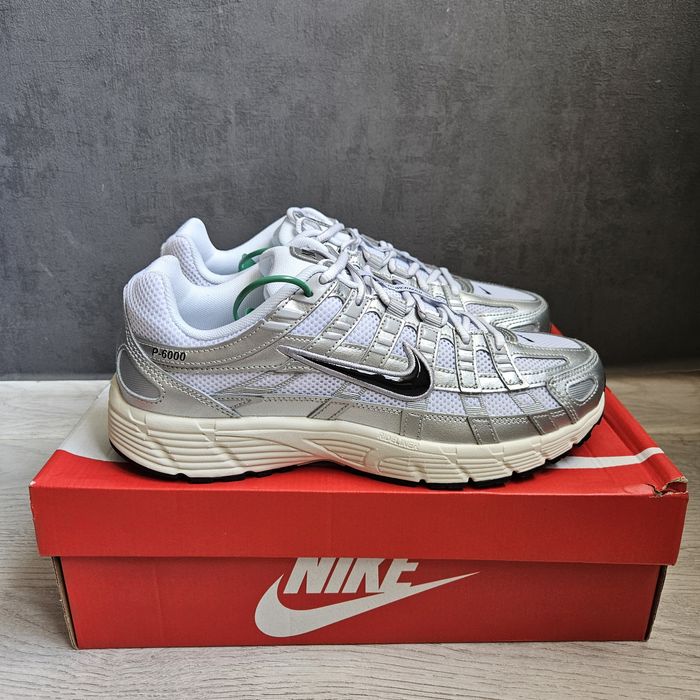 Кроссовки Nike P-6000 'White Metallic Silver Flat Silver' оригинал