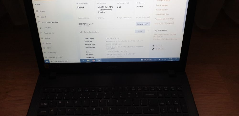 Laptop Acer Aspire E 15