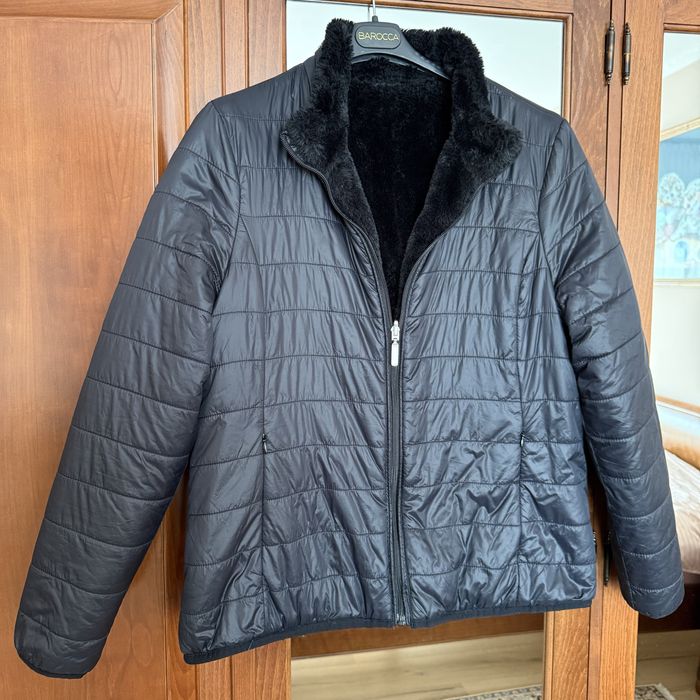 Jachetă Reversibilă Damă Mărimea L - Blană și Fâș, Stare Bună