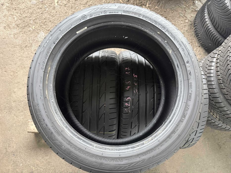 4x Anvelope Vara 245/40 R17 cu 225/45 R17 runflat - Bridgestone Potenz