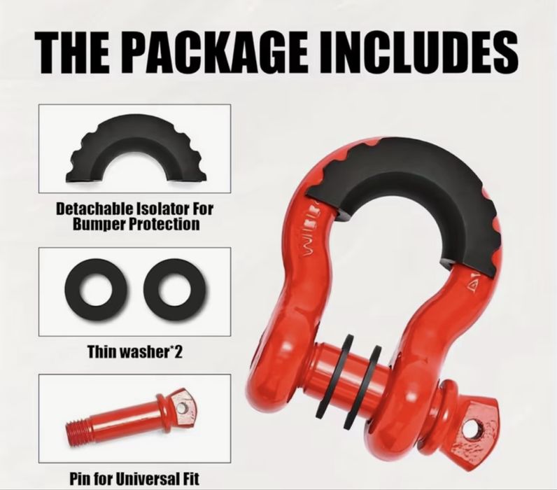 Комплект D-ring шегели за офроуд и теглене