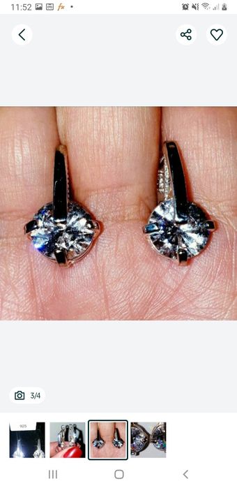 Серёжка серебро 925 проба