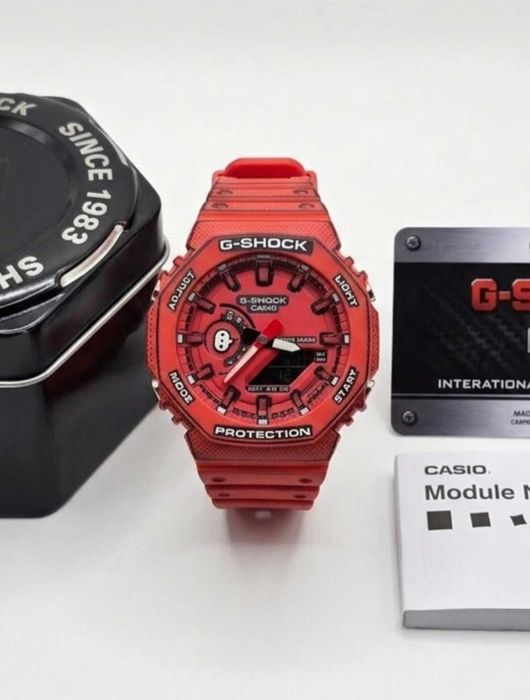 Ceas Sport Barbati,Unisex Casio g shock Manga THEME GA2100 MNG. RED, Nou,Garantie 2 ani