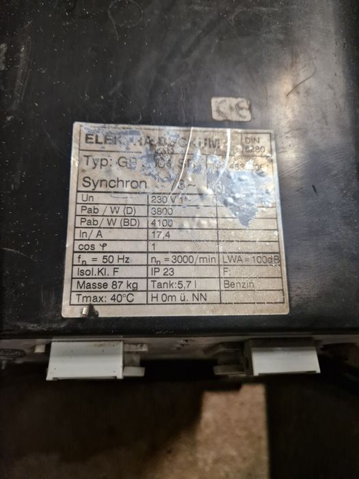 Generator curent profesional 4.1 kw Elektra Beckum