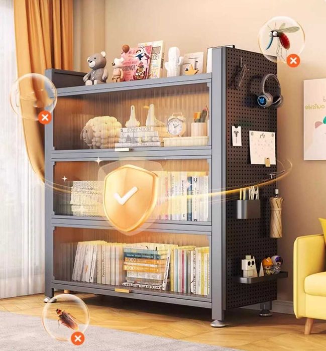 Книжные полки и шкафы белый и черный новый стильный шкаф недорого