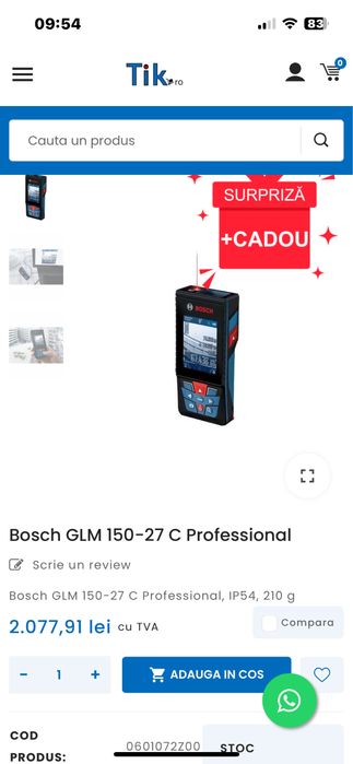 Telemetre Bosch GLM  50-25G/50-27C/50-27CG-Noi