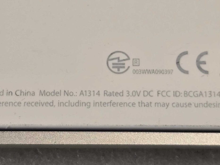 Tastatura Wireless Apple, Model A1314, Bluetooth, Aluminiu qwerty