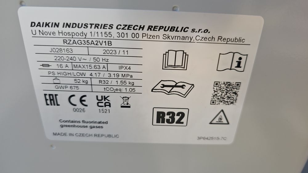 Канален климатик 12ка Daikin FBA35 RZAG35 12ка професионален
