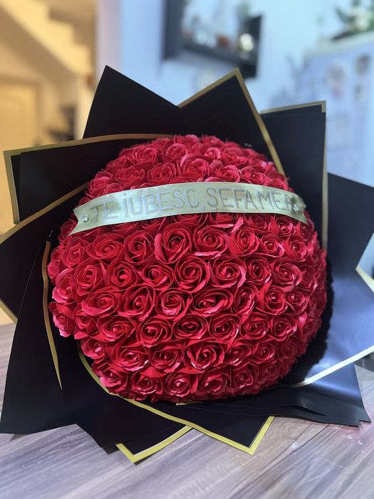 Trandafiri din sapun buchet 101