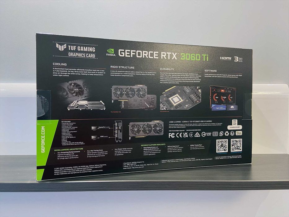 Видео карта ASUS TUF Gaming GeForce RTX 3060 Ti OC Edition 8GB GDDR6