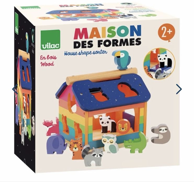 Casuta de lemn cu forme de animale