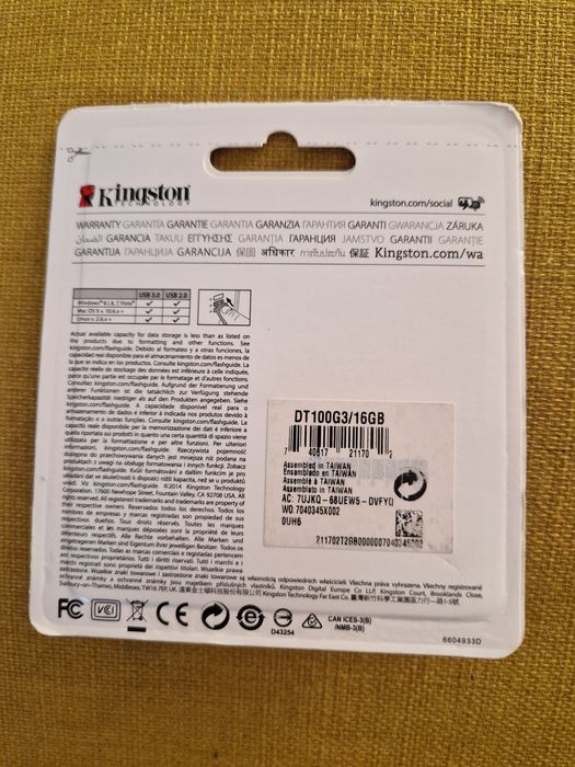 Memorie USB Kingston 16GB sigilata