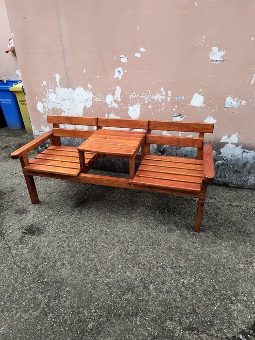 Bancă două persoane cu masă pe mijloc