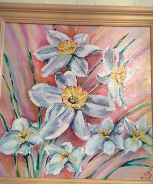 Картина "НАРЦИССЫ". Масло.