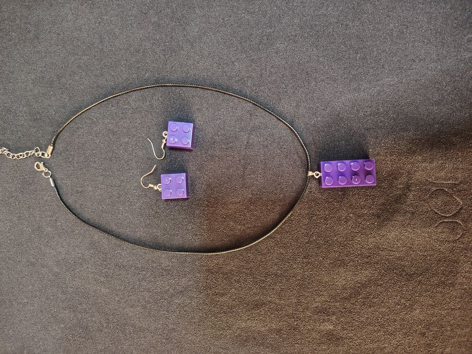 Нов комплект обеци и колие Lego