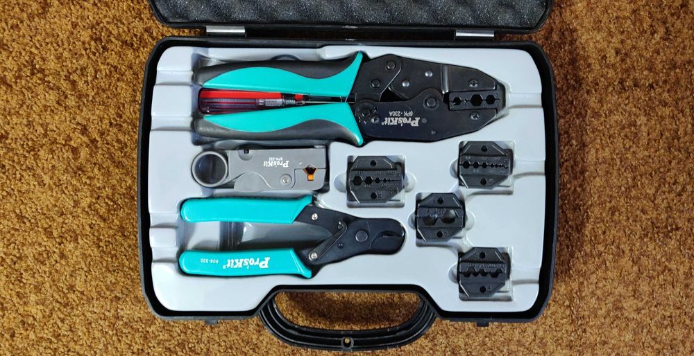 Набор инструментов для обжатия коаксиального кабеля ProsKit 6PK-330K