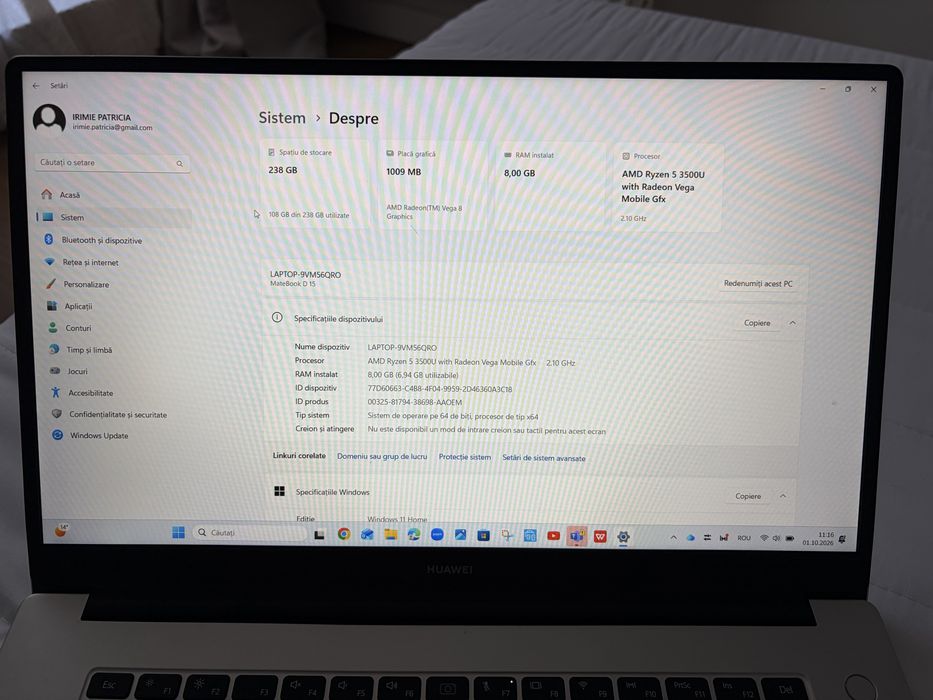 Laptop MateBook D16
