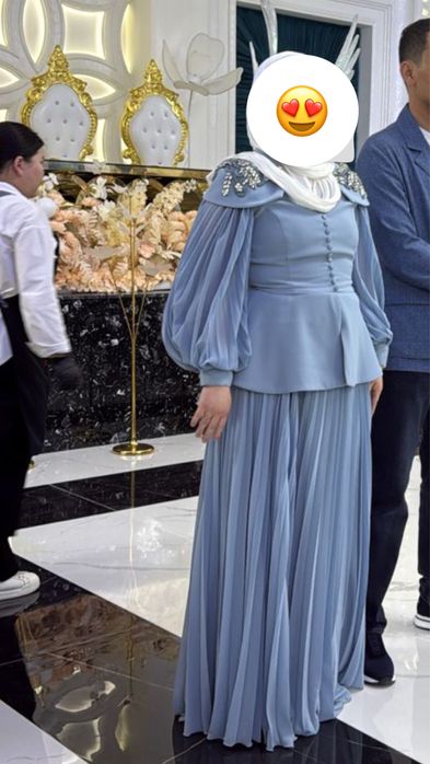 Вечернее платье синее