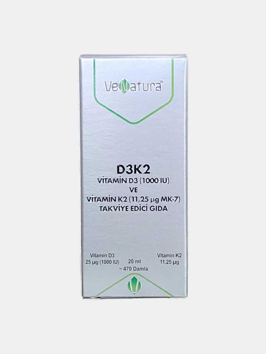 Venatura Витамин Д3 K2 Капля 1000IU при проблемах с иммунитетом