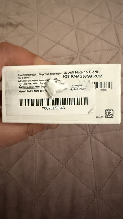 Redmi note 15 8gb RAm și  256gb stocare negru nou sigilat