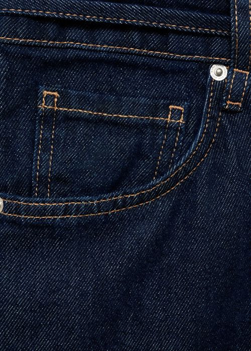 MANGO Дамски дънки с широк крачол цвят индиго