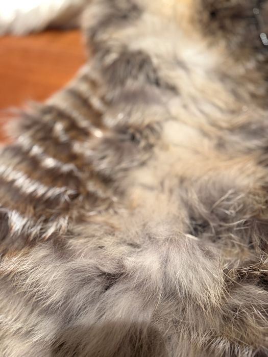 Haina de blana vulpe naturala