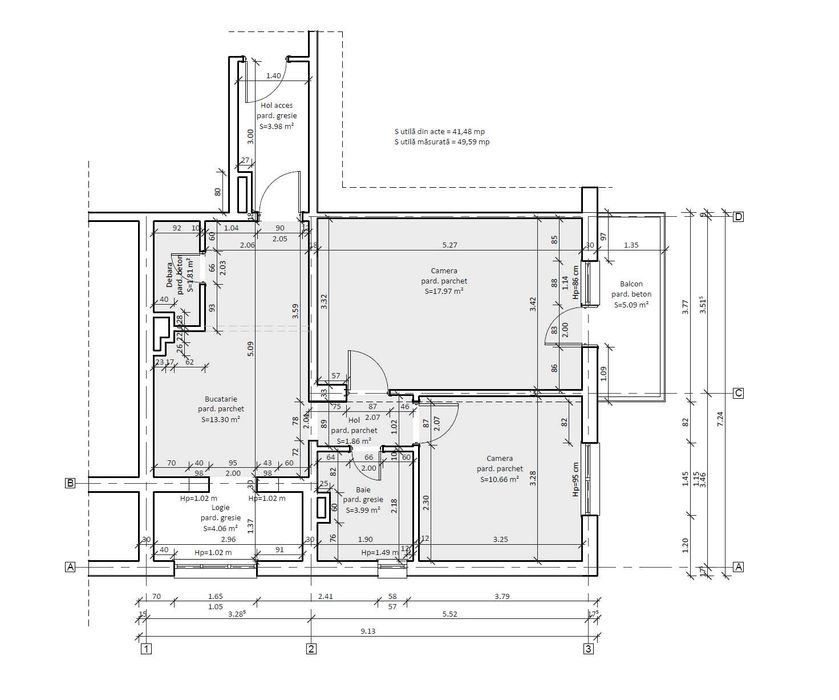 Apartament cu 2 camere zona Tribunal