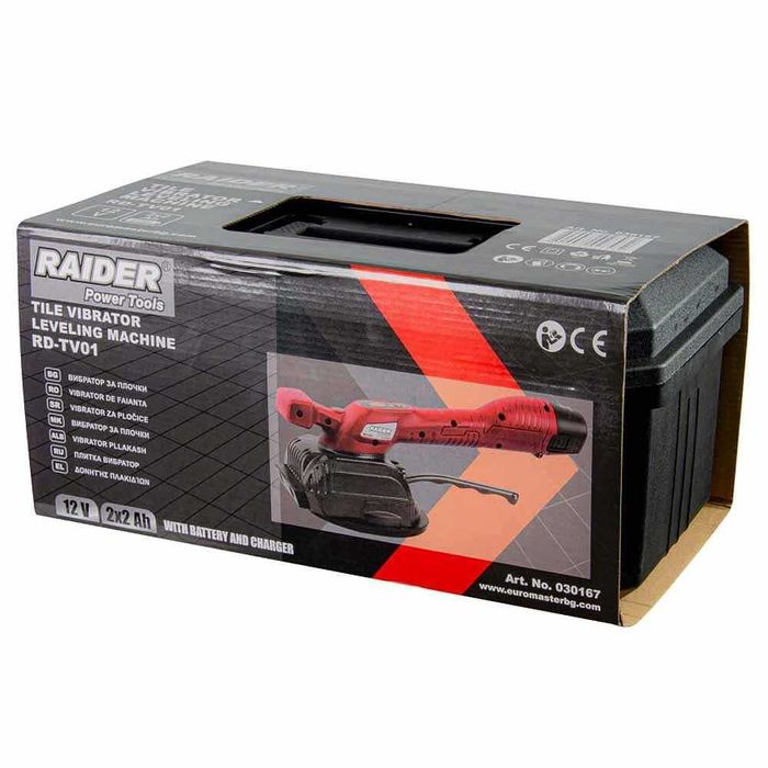 Виброчук акумулаторен за плочки, RAIDER RD-TV01, 130 мм, до 100 кг