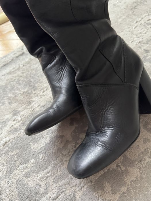 Cizme piele stradivarius