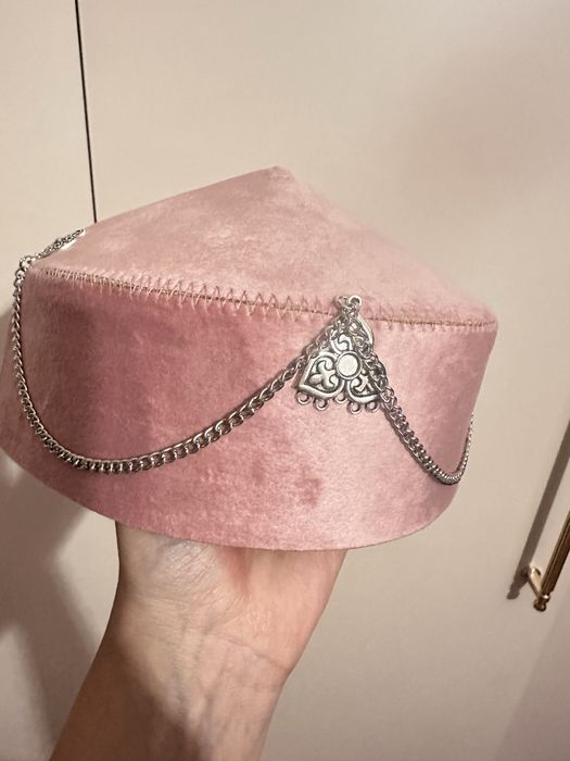 Тюбетейка для девочки розовая