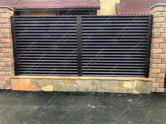 Забор жалюзи горизонтальный