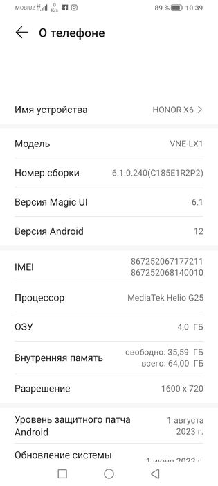 Honor X6 4.64 sotiladi