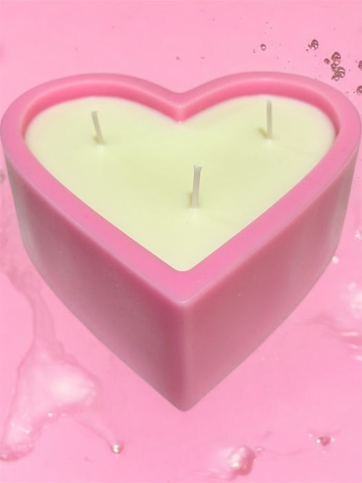 Свещ “ Розово сърце”