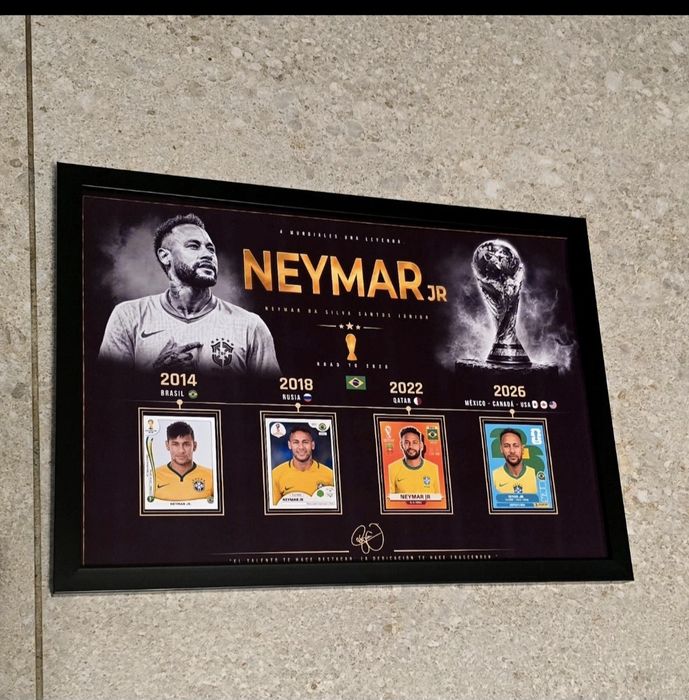 Poster A4 înrămat Neymar jr