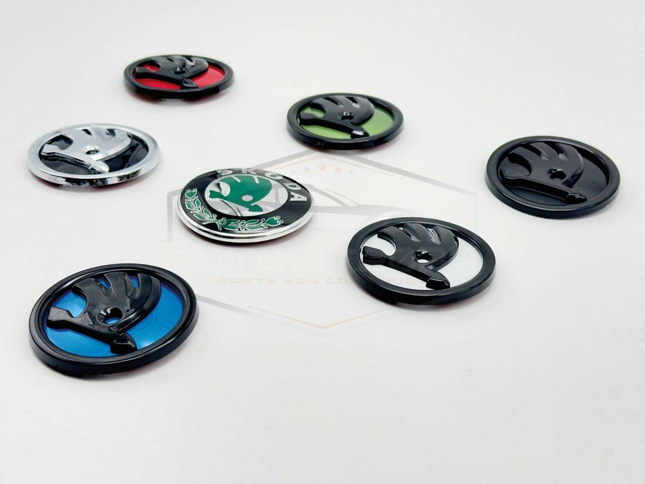 Емблема Skoda Шкода – 80мм / 90мм Octavia Superb, Fabia, Rapid, Kodiaq