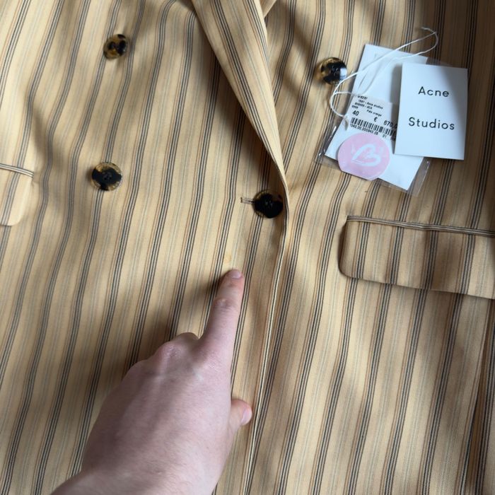 Дамско сако Acne studios striped wool blazer