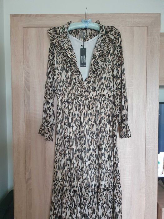 Rochie voal animal print