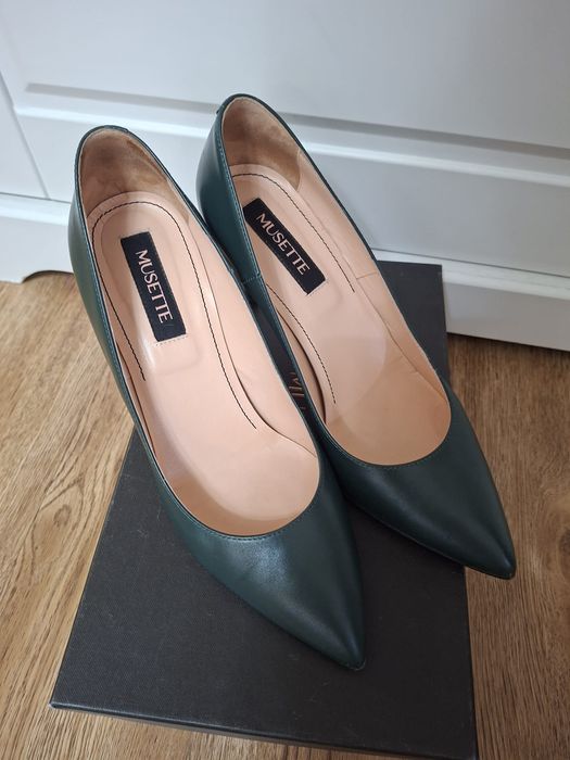 Pantofi stiletto Musette, mărimea 38, model Ella, piele