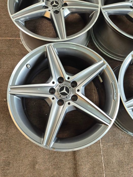 4 Jante Aliaj 5x112 18'' 7.5J ET 44 - OEM Mercedes C-Class W205 W206 AMG - V-Class Vito Viano A-Class W177 CLA AMG Gla AMG CA NOI