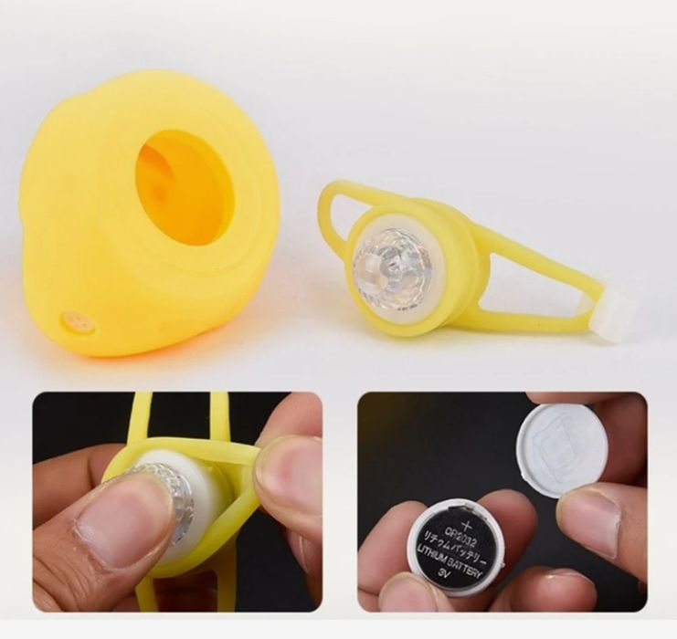 Велосипедный колокольчик, маленькая желтая утка со шлемом