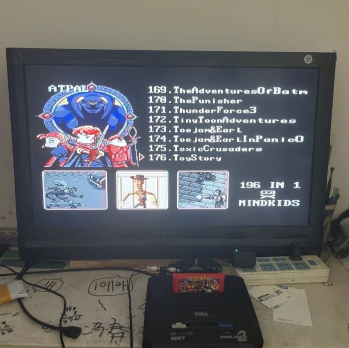 Sega 16 bit konsoli uchun kartrij (196 in1)