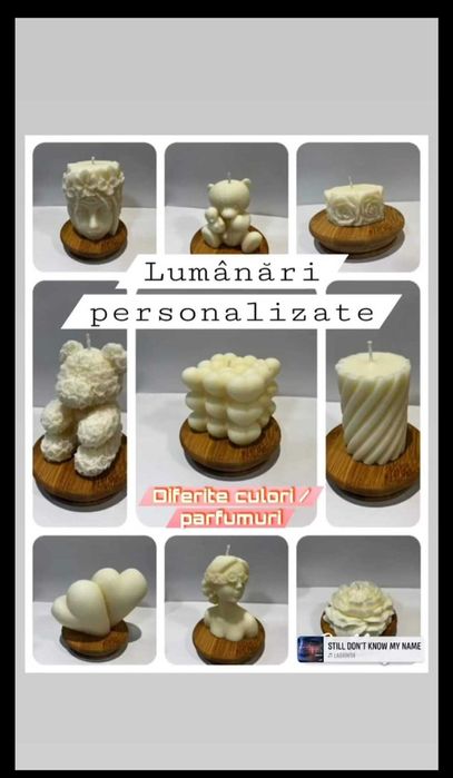 Lumanari parfumate diferite culor si modele.